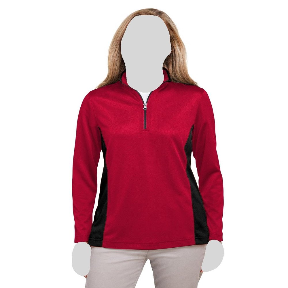 Ladies' Flash Snag Protection Plus IL Colorblock Quarter-Zip Red/Black