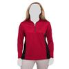 Ladies' Flash Snag Protection Plus IL Colorblock Quarter-Zip Red/Black view 1