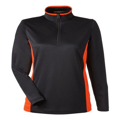 Ladies' Flash Snag Protection Plus IL Colorblock Quarter-Zip Black