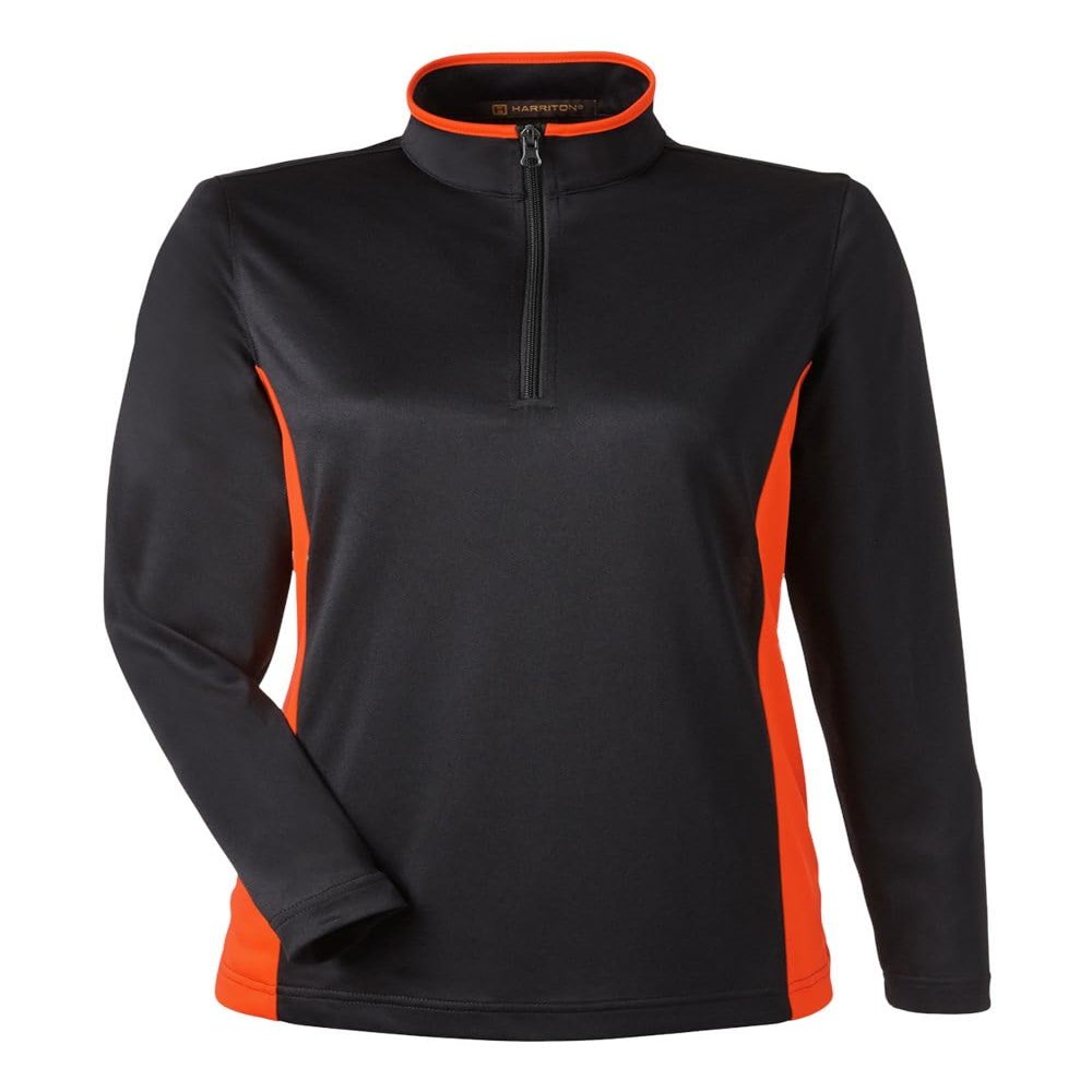 Ladies' Flash Snag Protection Plus IL Colorblock Quarter-Zip Black