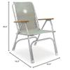 FORMA MARINE Replacement Grey recacril Fabric for Chair M150G, Model RM150G view 3