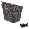 Basil VR Basket Bremen Rattan Look KF Including KF Handlebar Adaptor | Attachment: Klickfix | Natural Bra view 1