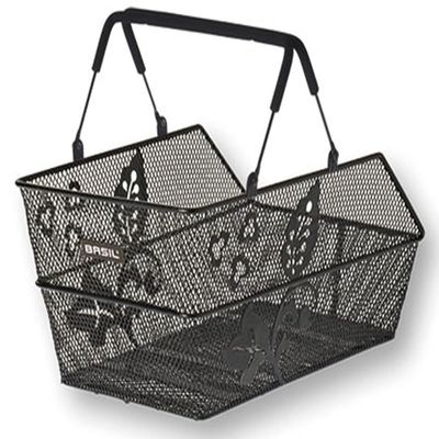 Basil Multi-System Rear Basket | Aluminium Black |