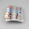 12 Pr Earrings Faux Pearl Bead Ball Stud Post Graduated Grey Brown Gold Red Blue Adorable Statement Jewelry Earrings for Women view 4