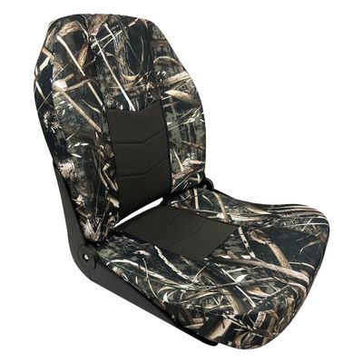 Wise 3340-1785 Quantum Series Fold Down Fishing Boat Seat, Max 5 Camo/Jazz Black