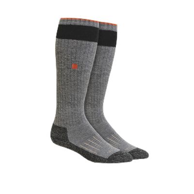 WORN Performance Merino Hunting Socks, Over-the-Calf, Full-Cushion, Sweat-Wicking, Thermal Warmth for Cold, Men & Women (Morning Fog, Large)