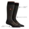WORN Performance Merino Hunting Socks, Over-the-Calf, Full-Cushion, Sweat-Wicking, Thermal Warmth for Cold, Men & Women (Morning Fog, Large) view 4