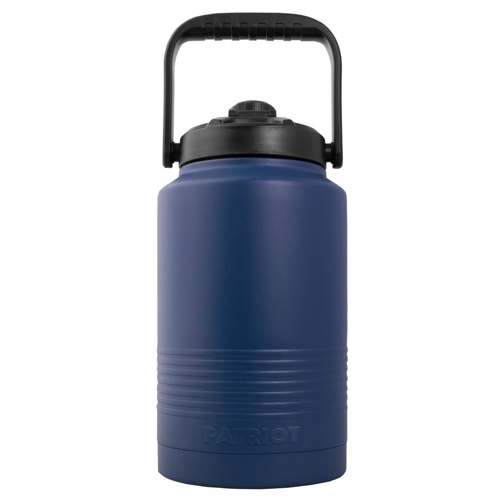 Patriot Coolers 128oz / 1 Gallon Insulated Stainless Steel Water Bottle - Perfect for Outdoors (Navy Blue)