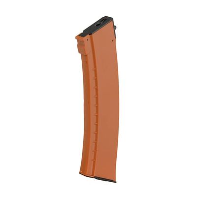 Clover Airsoft - CYMA 150 Round Mid Cap for Ak74 / AK Polymer Airsoft Magazine (3, Bakelite Imitation (Orange), 150 Round)