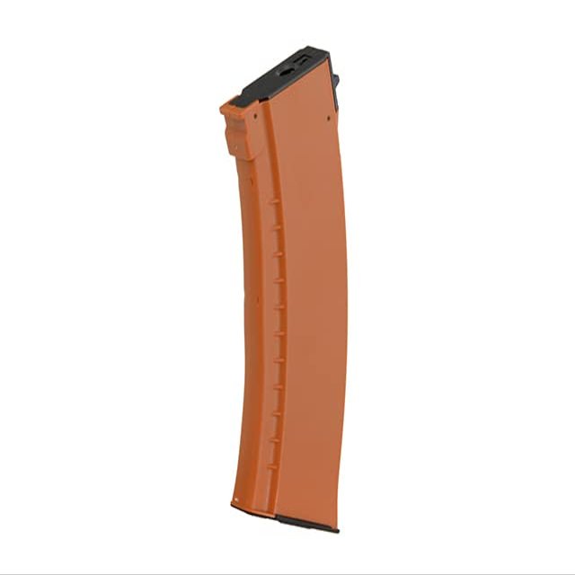 Clover Airsoft - CYMA 150 Round Mid Cap for Ak74 / AK Polymer Airsoft Magazine (3, Bakelite Imitation (Orange), 150 Round)