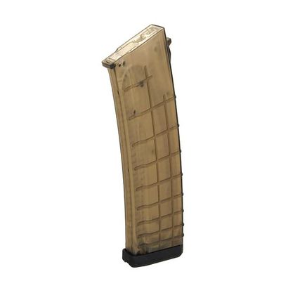 Clover Airsoft - CYMA 150 Round Mid Cap for Ak74 / AK Polymer Airsoft Magazine (5, Transparent, 150 Round)