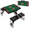 PICNIC TIME NFL Washington Commanders Football Field Folding Picnic Table, Camping Table, Outdoor Table with Umbrella Hole view 2