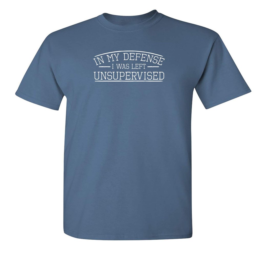 Defense Unsupervised Shirt Graphic Novelty Sarcastic Funny Tshirt S Dusk