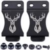 KYDEX Belt Clip for Holsters & Sheaths  (w/Buck Engraving) - (Fits 1.50in Belts) - (Inside-The-Waistband/IWB) - (USA Made) - (w/Mounting Hardware) - (2 Pack) view 1
