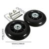  1 Pair Luggage Suitcase Wheels Repair Kit Parts Axles Swivel Caster Black Flexible, 70x19mm view 3