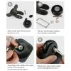  1 Pair Luggage Suitcase Wheels Repair Kit Parts Axles Swivel Caster Black Flexible, 70x19mm view 4