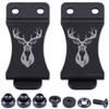 KYDEX Belt Clip for Holsters & Sheaths  (w/Buck Engraving) - (Fits 1.75in Belts) - (Inside-The-Waistband/IWB) - (USA Made) - (w/Mounting Hardware) - (2 Pack) view 1