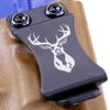 KYDEX Belt Clip for Holsters & Sheaths  (w/Buck Engraving) - (Fits 1.75in Belts) - (Inside-The-Waistband/IWB) - (USA Made) - (w/Mounting Hardware) - (2 Pack) view 4