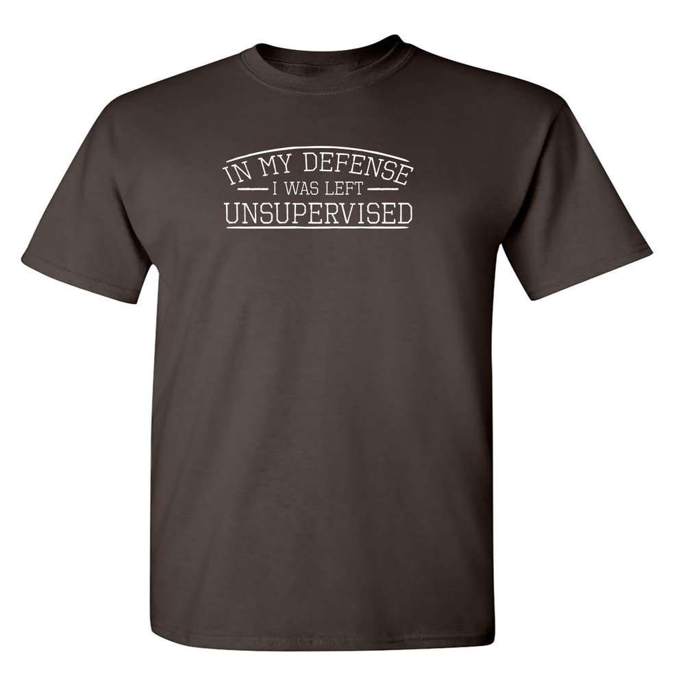 Defense Unsupervised Shirt Graphic Novelty Sarcastic Funny Tshirt XL Brown