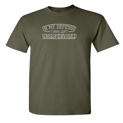 Defense Unsupervised Shirt Graphic Novelty Sarcastic Funny Tshirt XL Military
