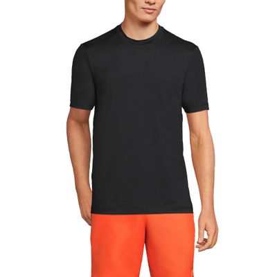 Lands' End Mens SPF Short Sleeve Cooling Tee Black Regular XX-Large