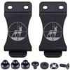 KYDEX Belt Clip for Holsters & Sheaths  (w/Crosshair Buck Engraving) - (Fits 1.75in Belts) - (Inside-The-Waistband/IWB) - (USA Made) - (w/Mounting Hardware) - (2 Pack) view 1