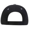 Ashen Fane Flame Design 6 Panel Structured Low Profile Brushed Cotton Twill Baseball Hat, Blk/Gry/Wht view 3