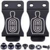 KYDEX Belt Clip for Holsters & Sheaths  (w/Silhouette Target Engraving) - (Fits 1.50in Belts) - (Inside-The-Waistband/IWB) - (USA Made) - (w/Mounting Hardware) - (2 Pack) view 1