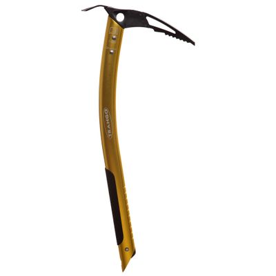 TRANGO Altum Ice Ax - Lightweight Aluminum Mountaineering Axe, Steel Pick, Plantable Shaft, Alpine Climbing, Gold, 45 cm