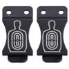 KYDEX Belt Clip for Holsters & Sheaths  (w/Silhouette Target Engraving) - (Fits 1.50in Belts) - (Inside-The-Waistband/IWB) - (USA Made) - (2 Pack) view 1