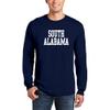 AL01 - South Alabama Jaguars Basic Block Long Sleeve T Shirt - 3X-Large - Navy view 2