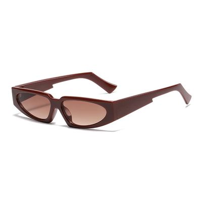 Small Irregular Cat eye Sunglasses For Women Vintage Travel Hip hop street sunglasses Men Eyewear,Tea Tea,One size