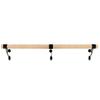Ballet Barre 6 FT Long 2.0 Diameter Black Brackets A, for Kids and Adults, Wall Mounted Premium Ballet Bar Strong American Wood Home/Studio Ballet Barre, Dance Bar, Stretch Bar, Dancing/Stretching view 2