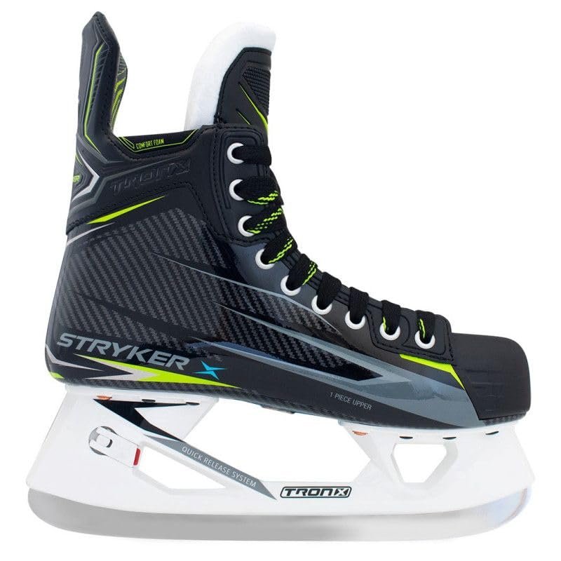 TronX Stryker Senior One Piece Composite Pro Ice Hockey Skates - Max Stiffness (Skate Size 4 (Shoe 5))