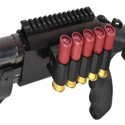 Trinity Aluminum Picatinny Shell Holder with Saddle Mount Combo for Mossberg 500 12 Gauge Pump.