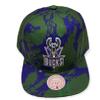 Mitchell & Ness 'Down for All' Original Fit Hat Cap Adult Mens Snapback (Milwaukee Bucks) Black view 1