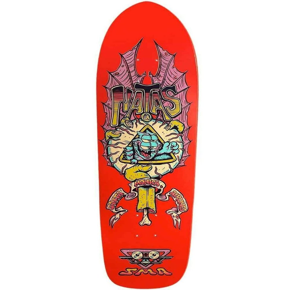 Santa Monica Airlines Natas Burrito Breath 9' Red Skateboard Deck