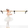 Ballet Barre 15 FT Long 2.0 Diameter Black Brackets A, for Kids and Adults, Wall Mounted Premium Ballet Bar Strong American Wood Home/Studio Ballet Barre, Dance Bar, Stretch Bar, Dancing/Stretching view 2