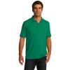 Clothe Co. Mens Short Sleeve Jersey Knit Polo Shirt, Kelly Green,L view 1