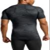 ATHLIO Men's Cool Dry Short Sleeve Compression Shirts, Sports Baselayer T-Shirts Tops, Athletic Workout Shirt, 3pack Black/Camo Black/White, Medium view 3