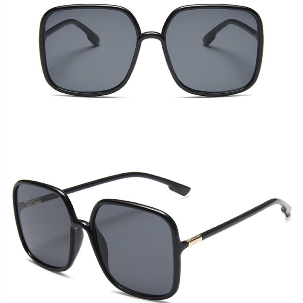 HCHES large frame transparent women sunglasses male lady sun glasses plain face,7,One size