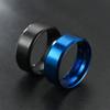 Classic 8mm Stainless Steel Men Rings Rose Gold Color Brushed Surface Wedding Band Unisex Engagement Jewelry Gifts F98R9 (Black Color-8) view 4
