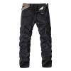 Men's Outdoor Cargo Trousers Multi-Pocket Casual Cotton Pants with No Belt Tactical Military Army Hiking Slacks (Black,32) view 1