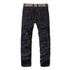 Men's Outdoor Cargo Trousers Multi-Pocket Casual Cotton Pants with No Belt Tactical Military Army Hiking Slacks (Black,32) view 2