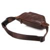 TATSEN Vintage Leather Men's Waist Bag Leather Phone Bag Large Capacity Shoulder Bag Zipper Boss Waist Bag view 2