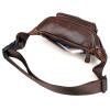 TATSEN Vintage Leather Men's Waist Bag Leather Phone Bag Large Capacity Shoulder Bag Zipper Boss Waist Bag view 3