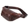 TATSEN Vintage Leather Men's Waist Bag Leather Phone Bag Large Capacity Shoulder Bag Zipper Boss Waist Bag view 4