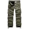 Men's Loose Cargo Slacks Multi-Pocket Fleece Lined Winter Warm Cotton Pants Outdoor Tactical Military Trousers (ArmyGreen,40) view 1