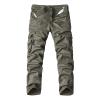 Men's Outdoor Cargo Trousers Multi-Pocket Casual Cotton Pants with No Belt Tactical Military Army Hiking Slacks (Grey,32) view 1