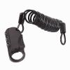 Doppy Helmet Lock Helmet Bike/Motorcycle Lock Cable Anti-Theft Bicycle Locks Combination Lock Cycling Cable Lock(Black) view 1